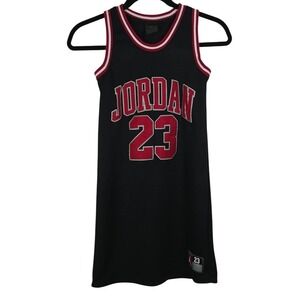 Jordan 23 Kids Basketball Jersey Dress -  Black/Red/White - Size M (10-12)
